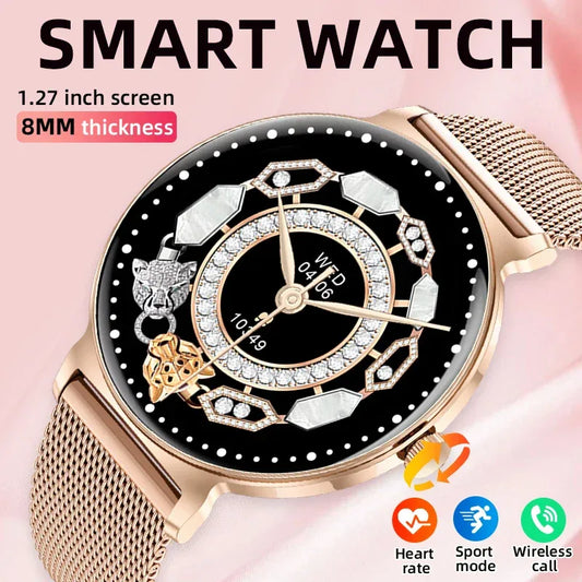 For Android IOS New Ultra Thin Smart Watch Women Screen Always Display Time Sports Bracelet Bluetooth Call Fashion Smartwatch - Wear444