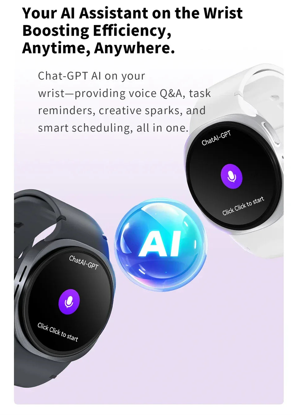 2025 New Smart Watch 8 Classic 46mm Ultra HD Screen ChatGPT GPS NFC Compass Clock Bluetooth Call Waterproof Smartwatch Men Women - Wear444