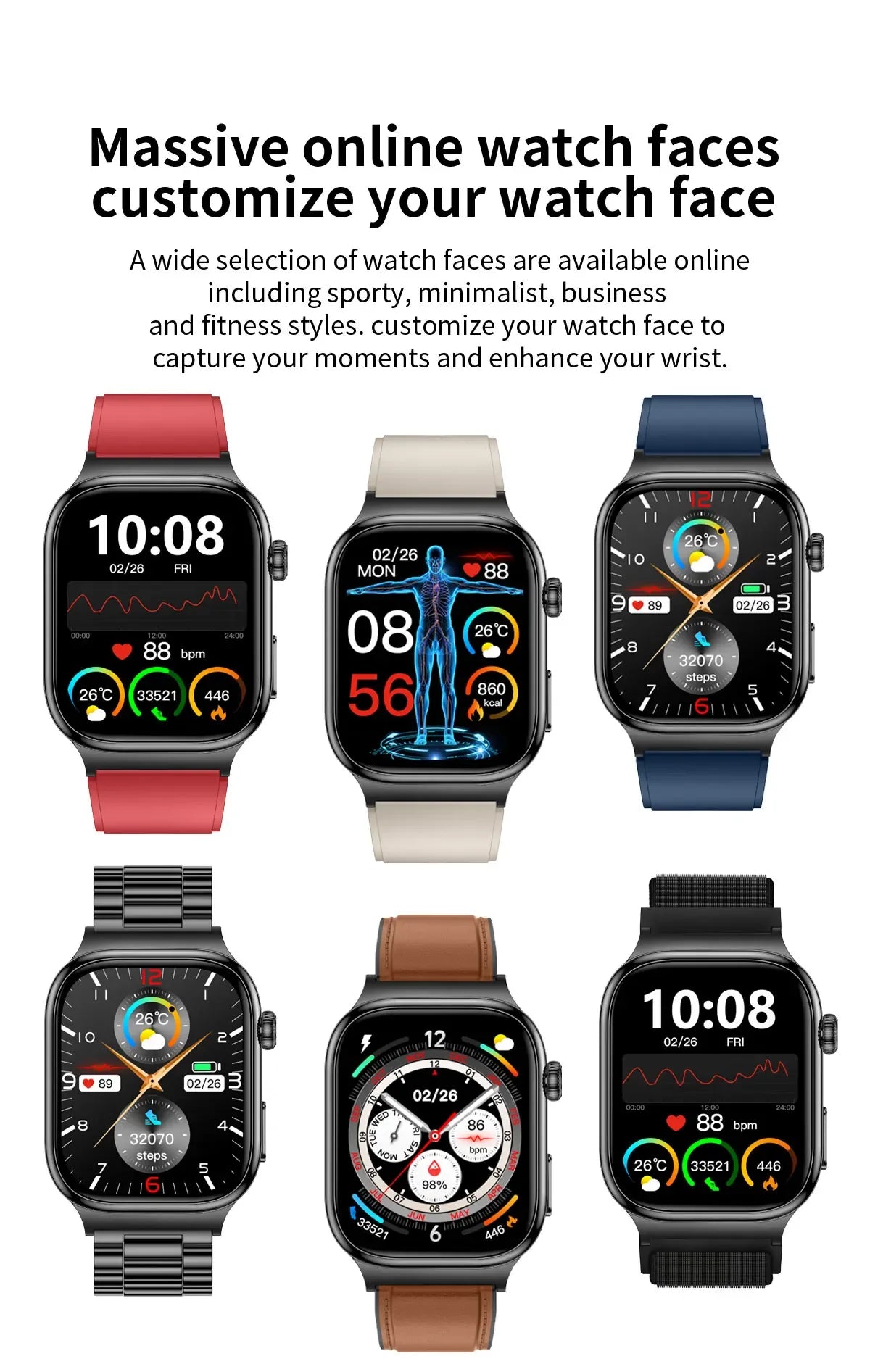 Accurate Measurement Health Smart Watch ECG+PPG Uric Acid Blood Pressure Blood Lipids BT Call Bluetooth Sport tracker Smartwatch - Wear444