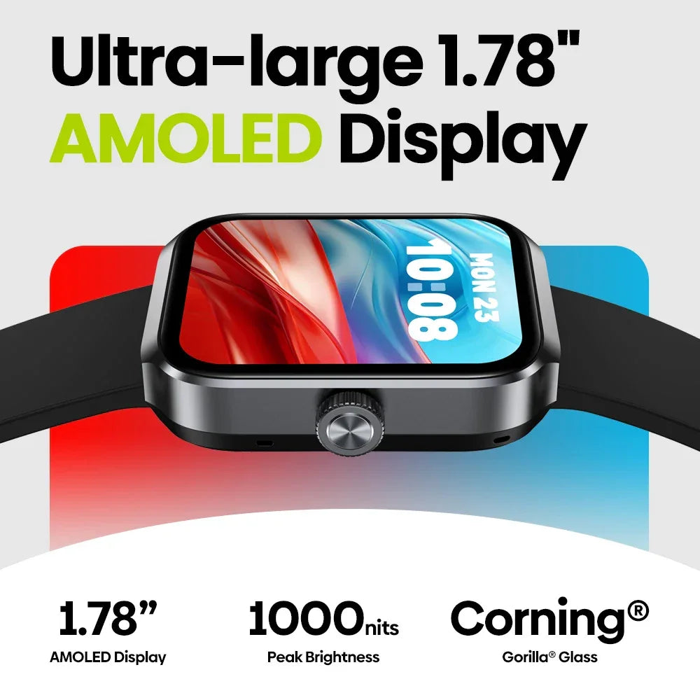 New Zeblaze Beyond 3 Plus GPS Smart Watch 1.78'' AMOLED Display Built-in Amazon Alexa Make/Receive Phone Calls 3ATM Smartwatch - Wear444