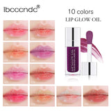 Hot Clear 6ml Crystal Jelly Moisturizing Lip Oil Plumping Lip Gloss Sexy Plump Lip Glow Oil Tinted Lip Plumper Lips Makeup
