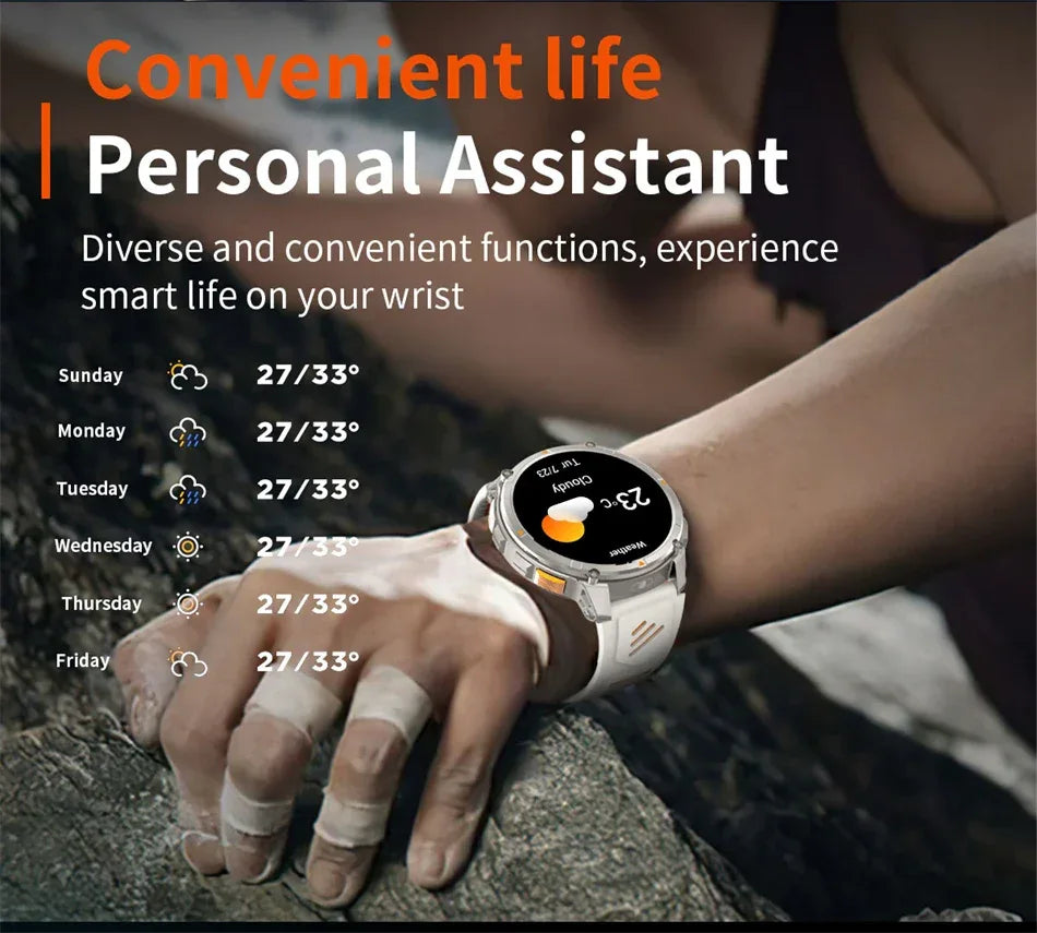 2026 New T-REX3 1100mAh Battery Smart Watch Men 10ATM Waterproof GPS Bluetooth Call 1.7" AMOLED HD Sports Flashlight Smart Watch - Wear444