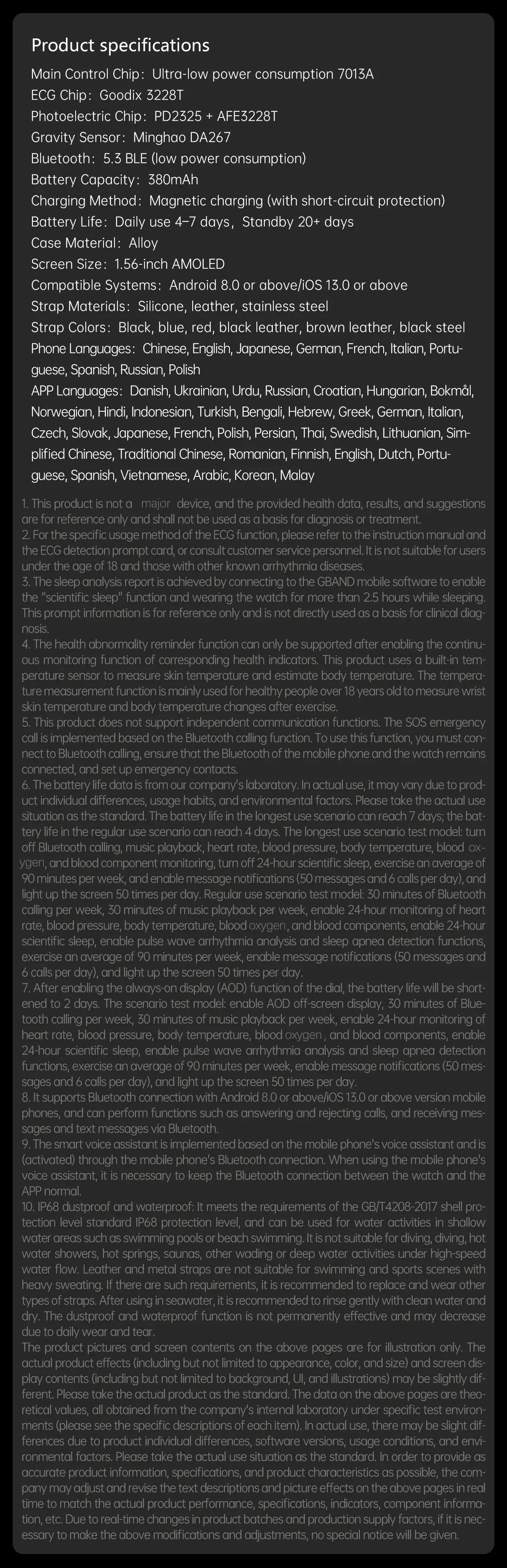 2025 New NFC+ECG+PPG Health Smart Watch BMI Fat Heart Rate Blood Pressure Watch 380mAh BT Call IP68 Waterproof Sports Bracelet - Wear444