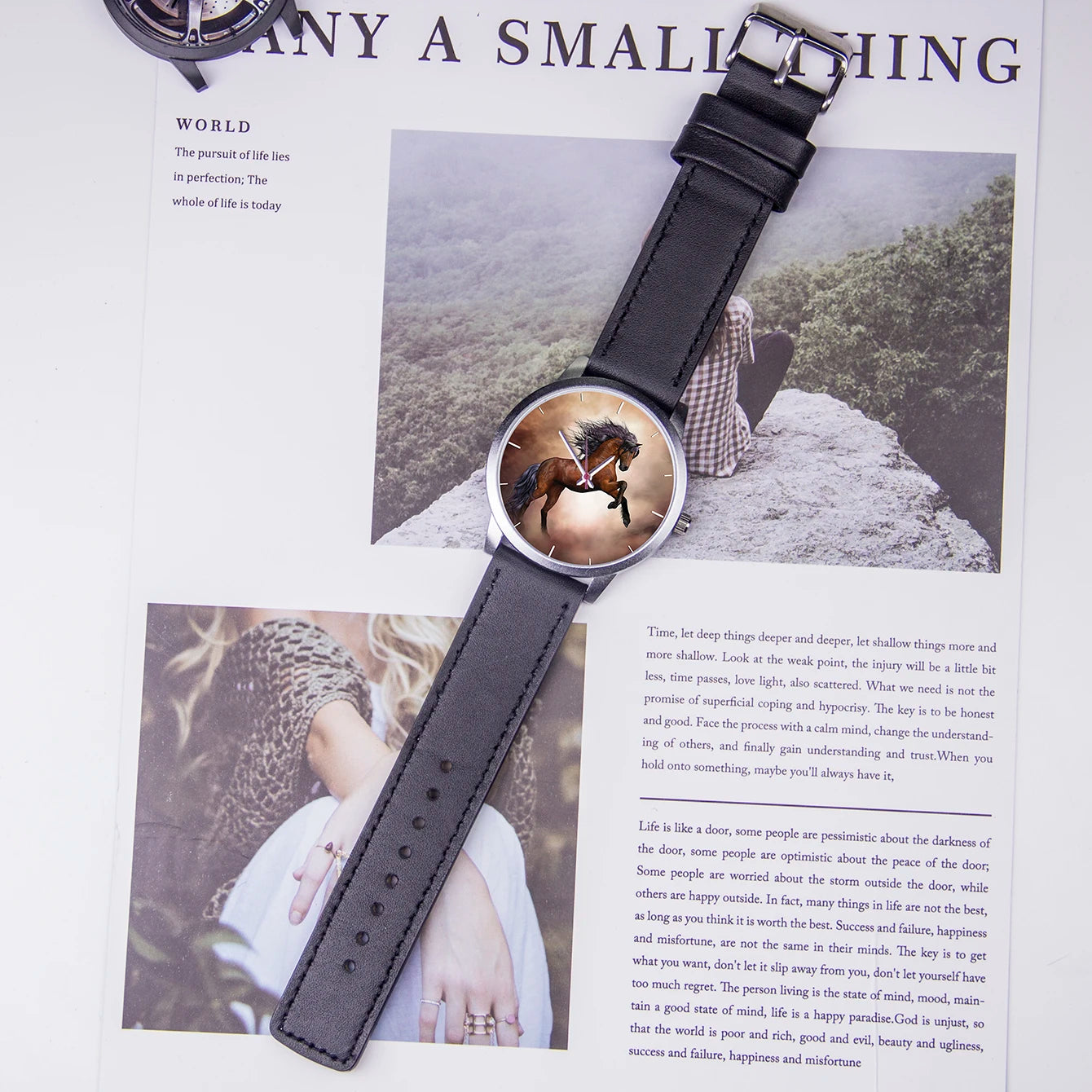 Fashion Trend Quartz Watches for Men Watch Unique Creativity Stallion Men's Stylish Watches Silver Horse Choice