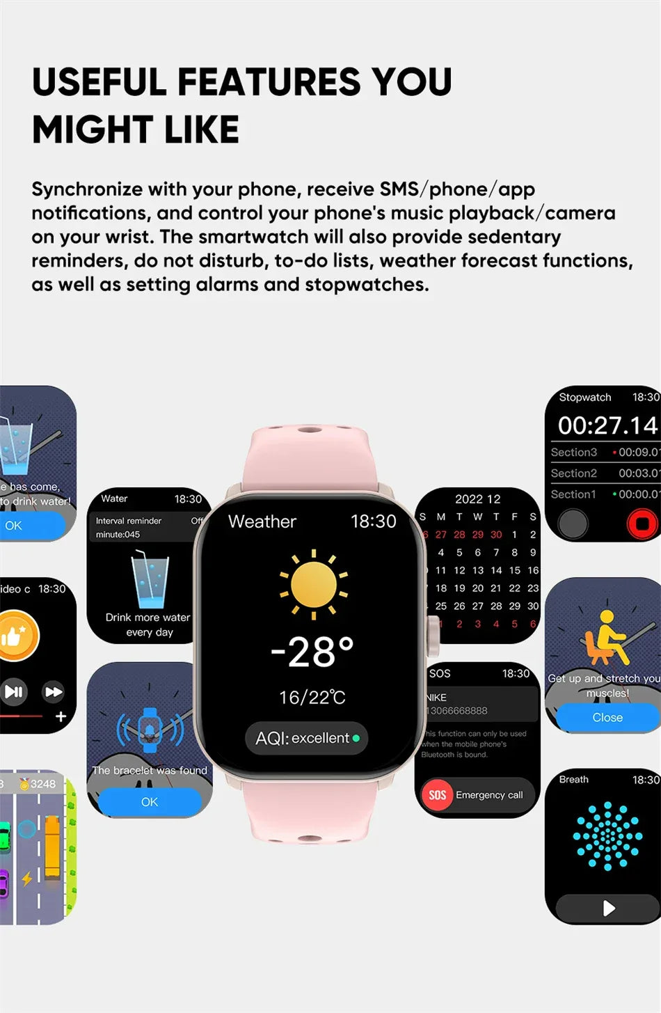 For Xiaomi Watch 5 Global Version Men Women HD AMOLED Display Heart Rate Bluetooth Call GPS Track Waterproof Sports Smart Watch - Wear444