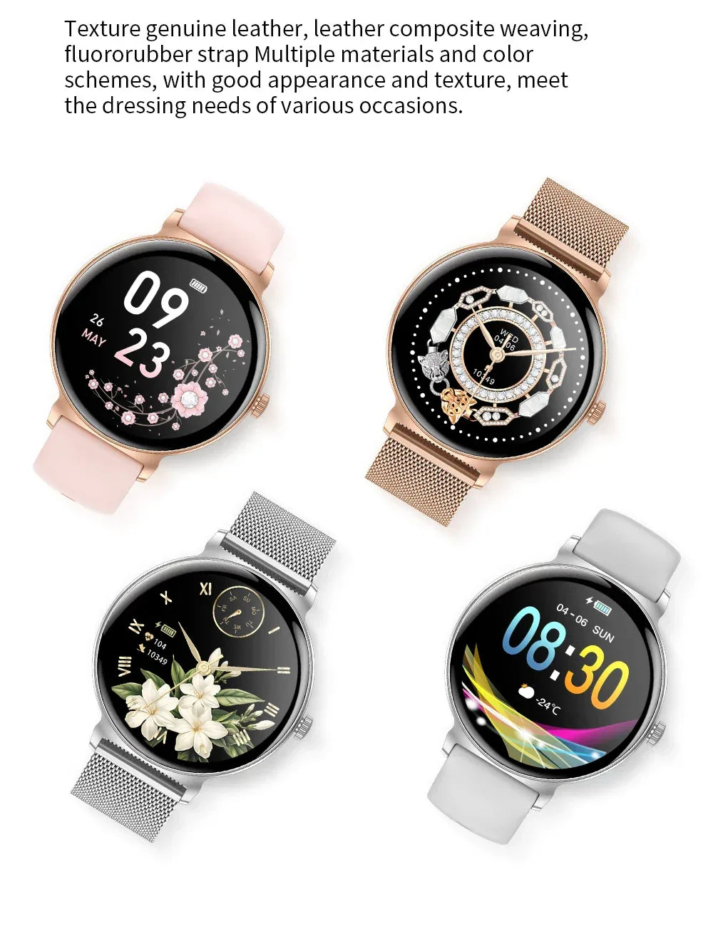 For Android IOS New Ultra Thin Smart Watch Women Screen Always Display Time Sports Bracelet Bluetooth Call Fashion Smartwatch - Wear444