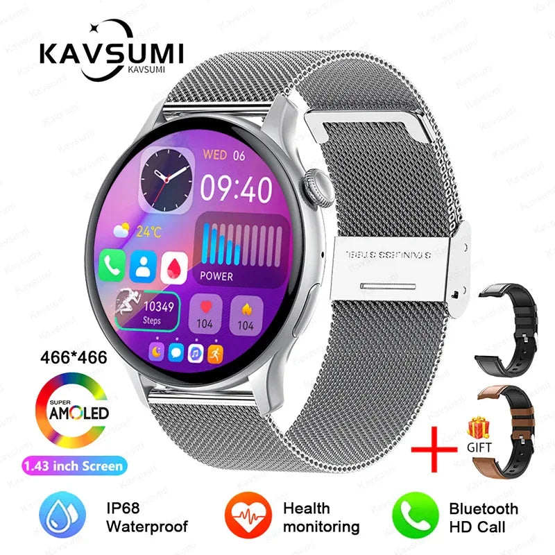 Smartwatch for Women AMOLED Screen Always Display Time NFC IP68 Waterproof Sports Call Women Smart Watch For Women Custom dial - Wear444