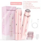 2025 NEW Dual Head Remove Hairs Electronic Shavers Body Epilator Shaving Hair Removal Ladies Shaver Machine for Women
