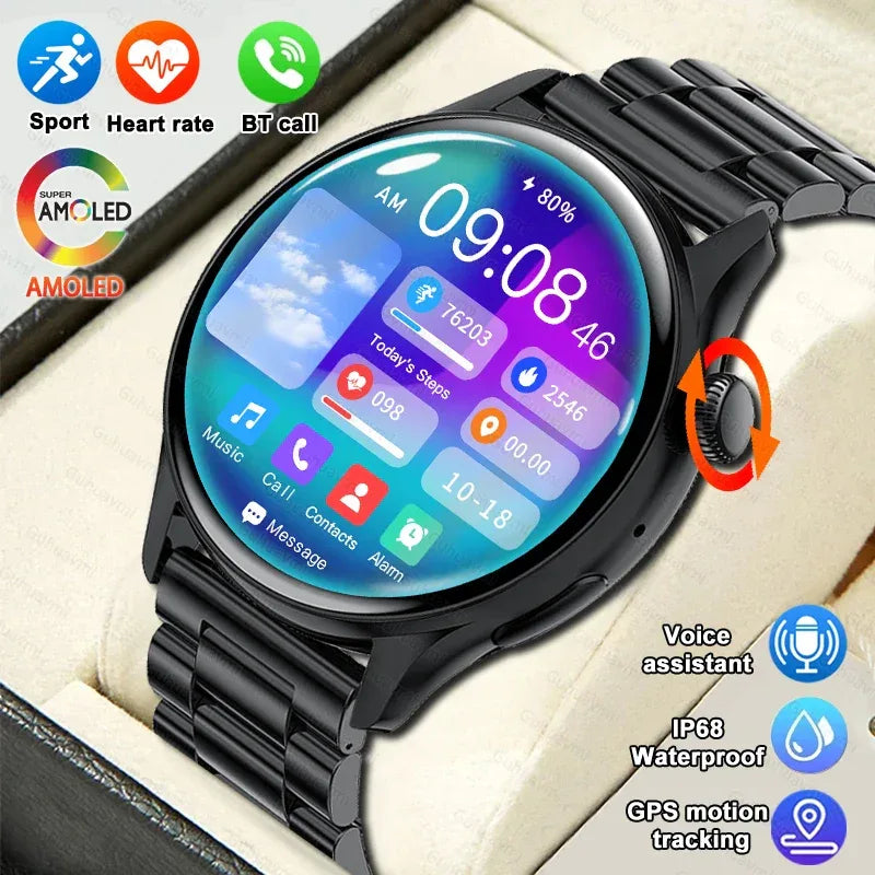 2026New Fashion Smart Watch Lady Man Watch AMOLED Screen GPS Sport Heart Rate Bluetooth Call Waterproof Outdoor Smartwatch Women - Wear444