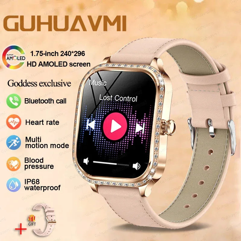2026New Women Fashion Smartwatch HD Curved Screen Female Menstrual Tracking Waterproof Sports Fitness Bluetooth Call Smart Watch - Wear444