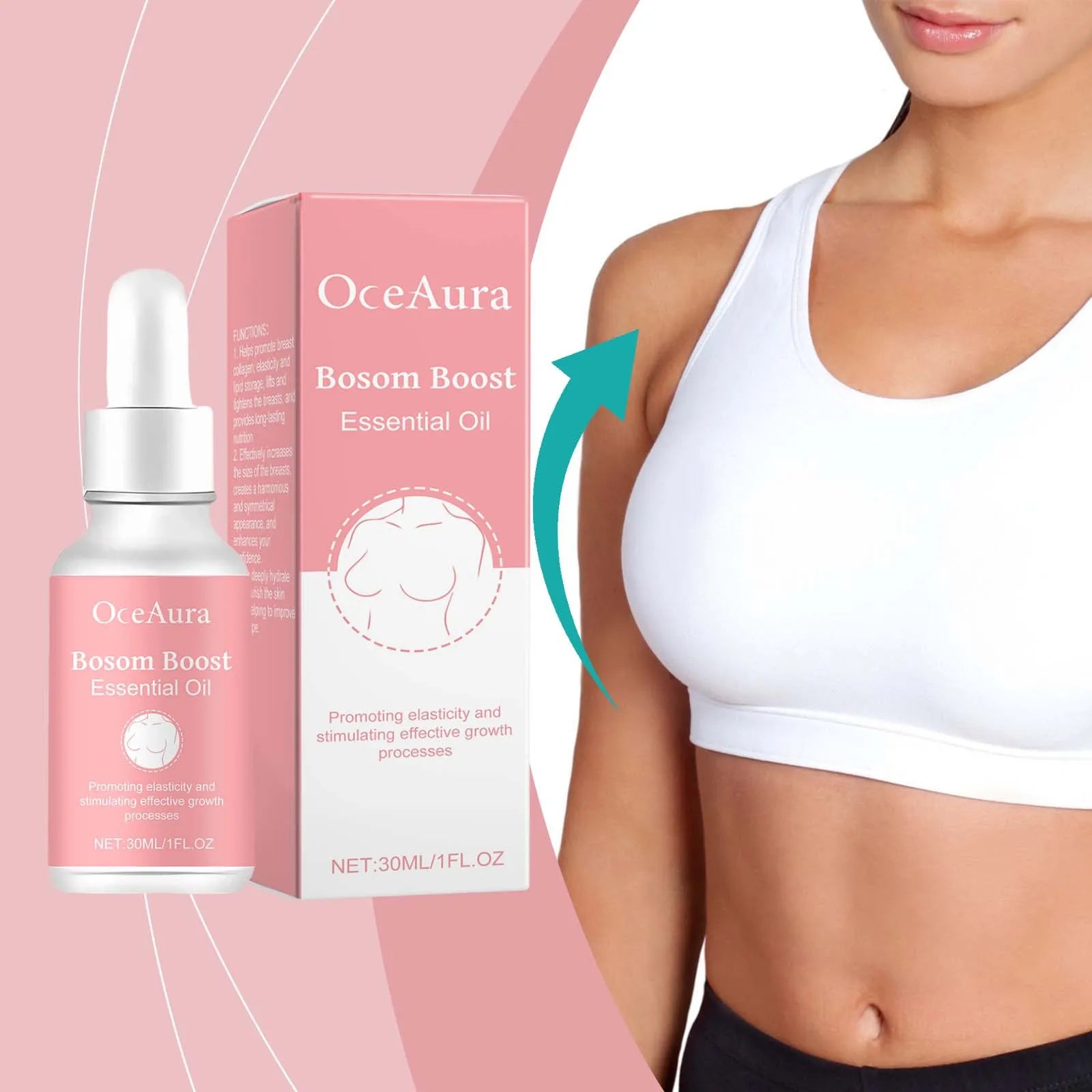 3pcs Breast Care Chest Care Kit Chest Care Essential Oils Gently Care for Chest SkinDaily Application Maintenance Essential Oils