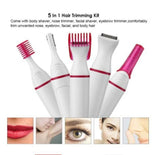 Female 5-in-1 hair removal machine, female eyebrow trimming machine, female shaver, hair removal razor, facial hair removal mach