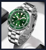 2025 new men's quartz watch fashion classic business men's watch quartz watch men's luminous calendar steel belt watch student