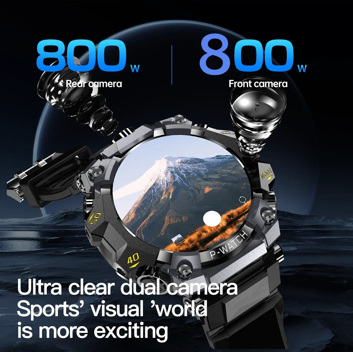 Q668 Smartwatch 5G Full Netcom Android 10.0 Smart Watch With 2150Mah Battery 800W HD Dual Camera Amoled GPS WIFI NFC Video Call - Wear444
