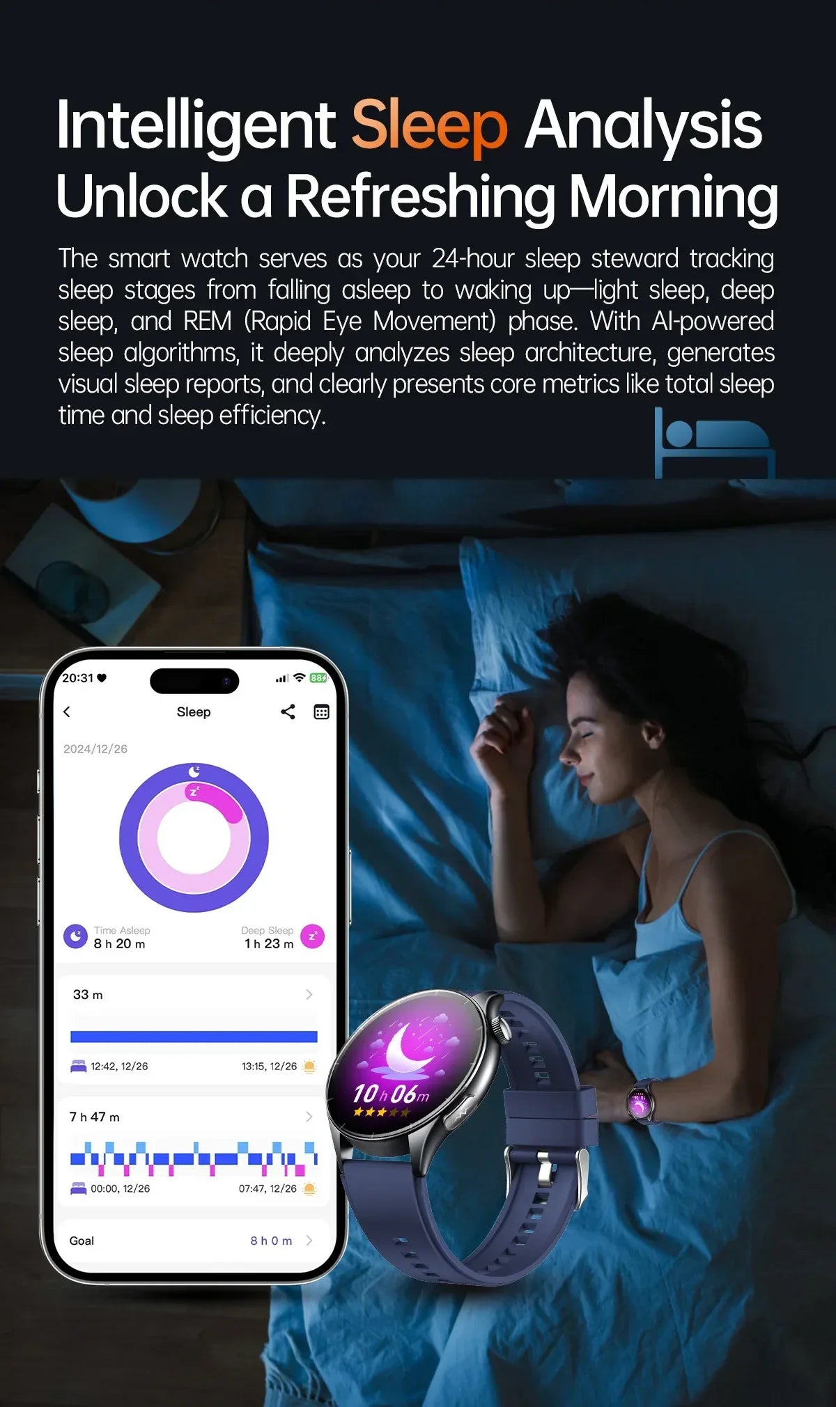 2025 New NFC+ECG+PPG Health Smart Watch BMI Fat Heart Rate Blood Pressure Watch 380mAh BT Call IP68 Waterproof Sports Bracelet - Wear444