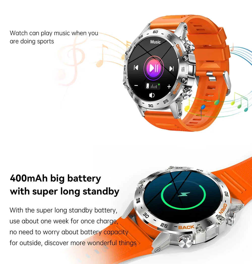 MEVADEN Steel 1.39 Bluetooth Call Smart Watch Men Sports Fitness Tracker Watches IP67 Waterproof Smartwatch for Android IOS MD52 - Wear444
