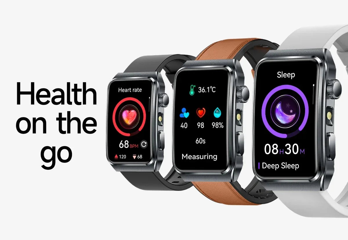 2025 New Nursing Grade ECG+PPG Pulse therapy Smartwatch Men Blood lipid Uric acid Bluetooth call Health Bracelet For Android iOS - Wear444