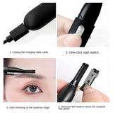 Detachable Electric Eyebrow Trimmer Multi-purpose Rotatable Hair Shaving Machine Usb Charging Precision Hair Remove Tools