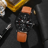 Top Brand Luxury Men's Watches Casual Leather Belt Analog Quartz Wrist Watches for Men Fashion Sports Male Clock Reloj Hombre
