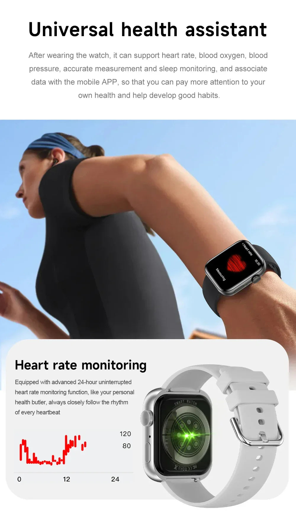 2026 Fit 3 Series 11 Smart Watch 1.83" AMOLED Screen Health Monitoring GPS Track HD Talk Sports Women Waterproof Watches For IOS - Wear444