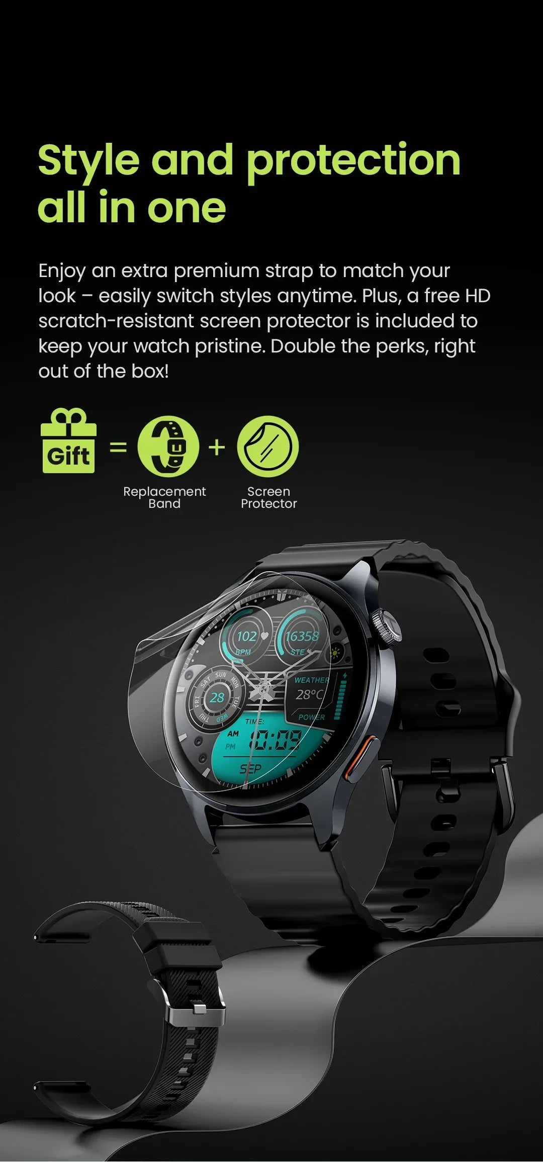 HAYLOU Watch 4S GPS Smartwatch 1.43” HD AMOLED Display 5 Satellite GPS Positioning 120+ Workout Modes Sport Fitness Smart Watch - Wear444