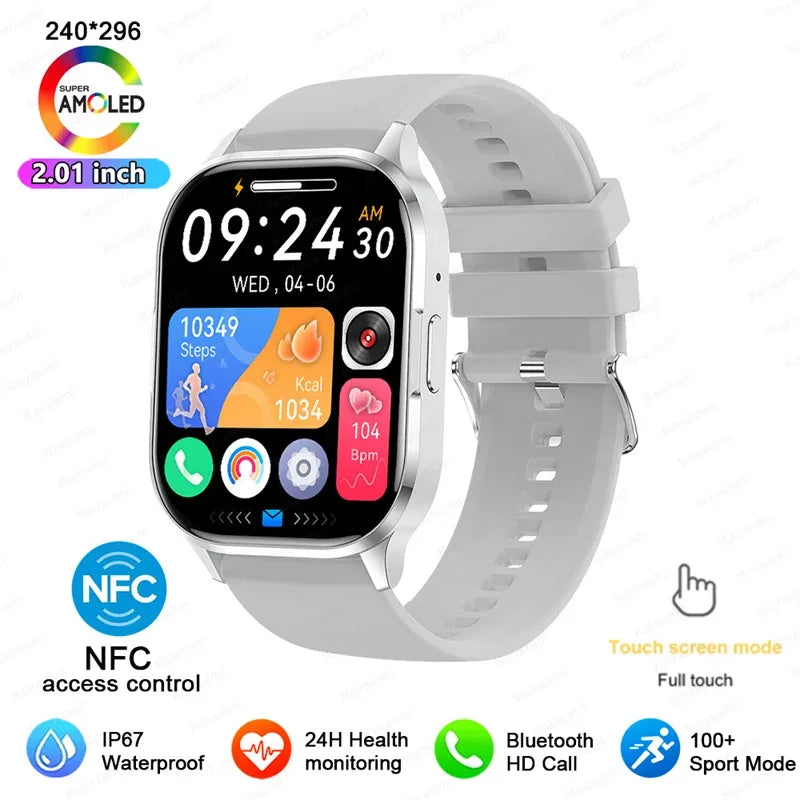 2026 Fashion Women Watch Ultra Smart Watches 2.01"AMOLED Full Touch Screen Call health Sport Smartwatch For Android IOS Ladies - Wear444
