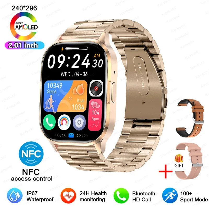 2026 Fashion Women Watch Ultra Smart Watches 2.01"AMOLED Full Touch Screen Call health Sport Smartwatch For Android IOS Ladies - Wear444