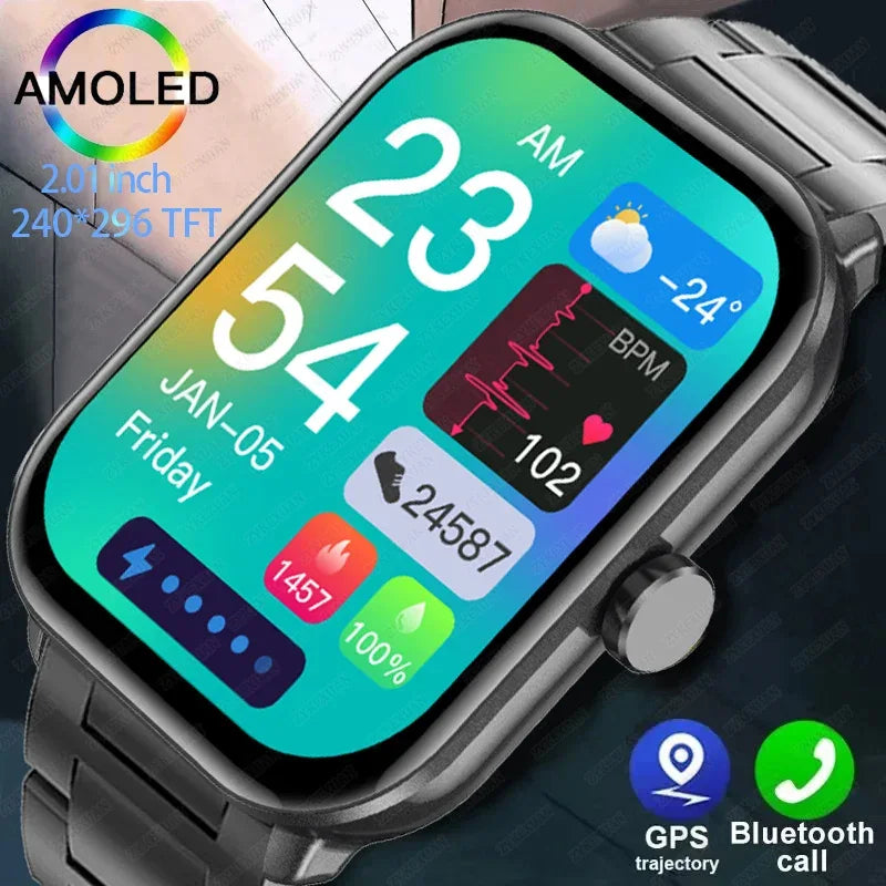 2025 New For Android ios Watch 5 Original Men GPS Track Bluetooth Call Heart rate Waterproof Sport Fitness Smart bracelet Women - Wear444