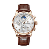 LIGE Men Watches Fashion Quartz Watch Tourbillon Clock Genuine Leather Waterproof Watch Men Military Wristwatch Man Reloj Hombre