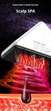 Electric Scalp Applicator Massage Liquid Guide Comb Hair Growth Comb Vibrating Red Light Microcurrent Heating