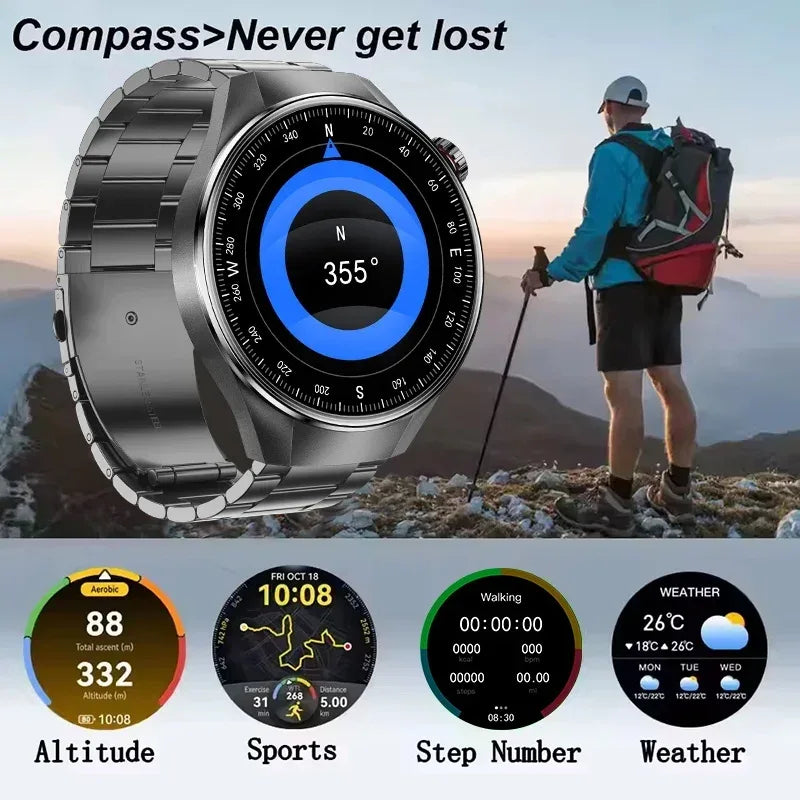 2025 New Originl Watch G5 PlUS Smart Watch 1.75" HD AMOLED Screen GPS track Heart Rate Bluetooth Call Compass Smartwatch for Men - Wear444