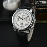 Mens Leather Band Fashion Luxury Zeppelin Airship Business Casual Men Watches