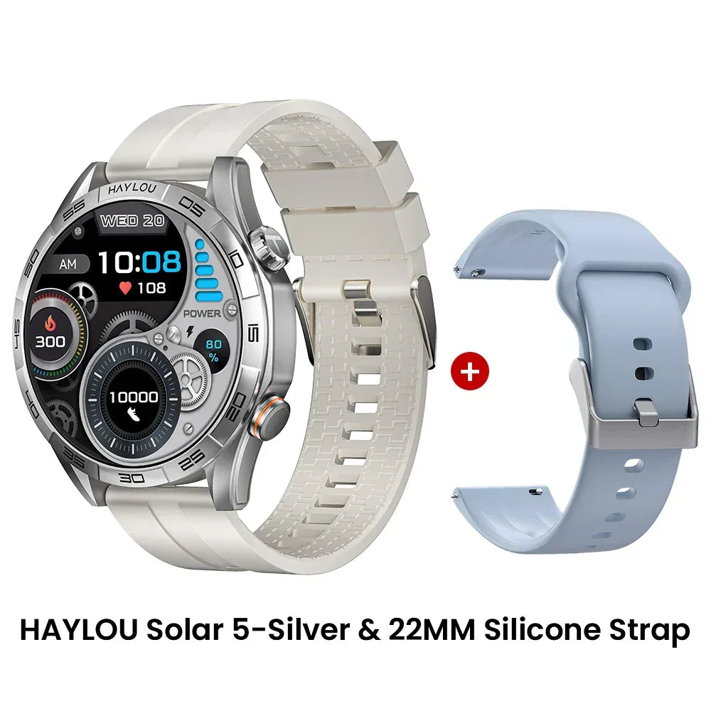 HAYLOU Solar 5 Voice Calling Smartwatch 1.58'' AMOLED Display 60Hz Smart Watch 24H Health Monitoring Sports Smartwatch for Men - Wear444