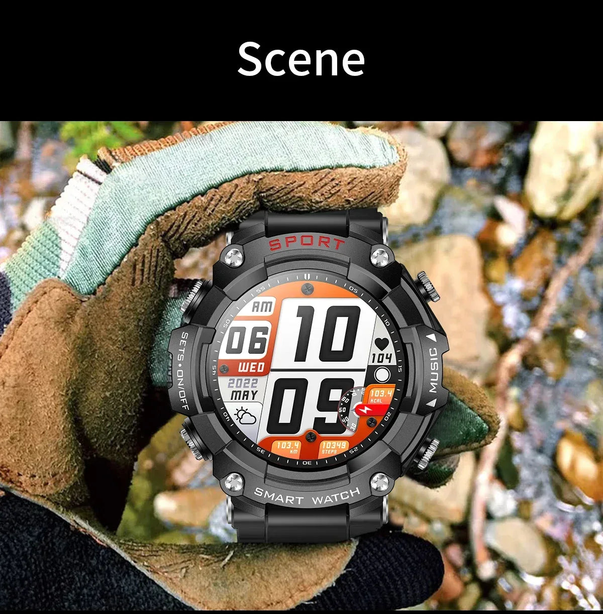 Rainbuvvy T96 TWS Smart Watch Earphone 1.52inch Amoled 3 IN 1 Local Music Player Wireless Headset BT Call Earbuds Smartwatch - Wear444