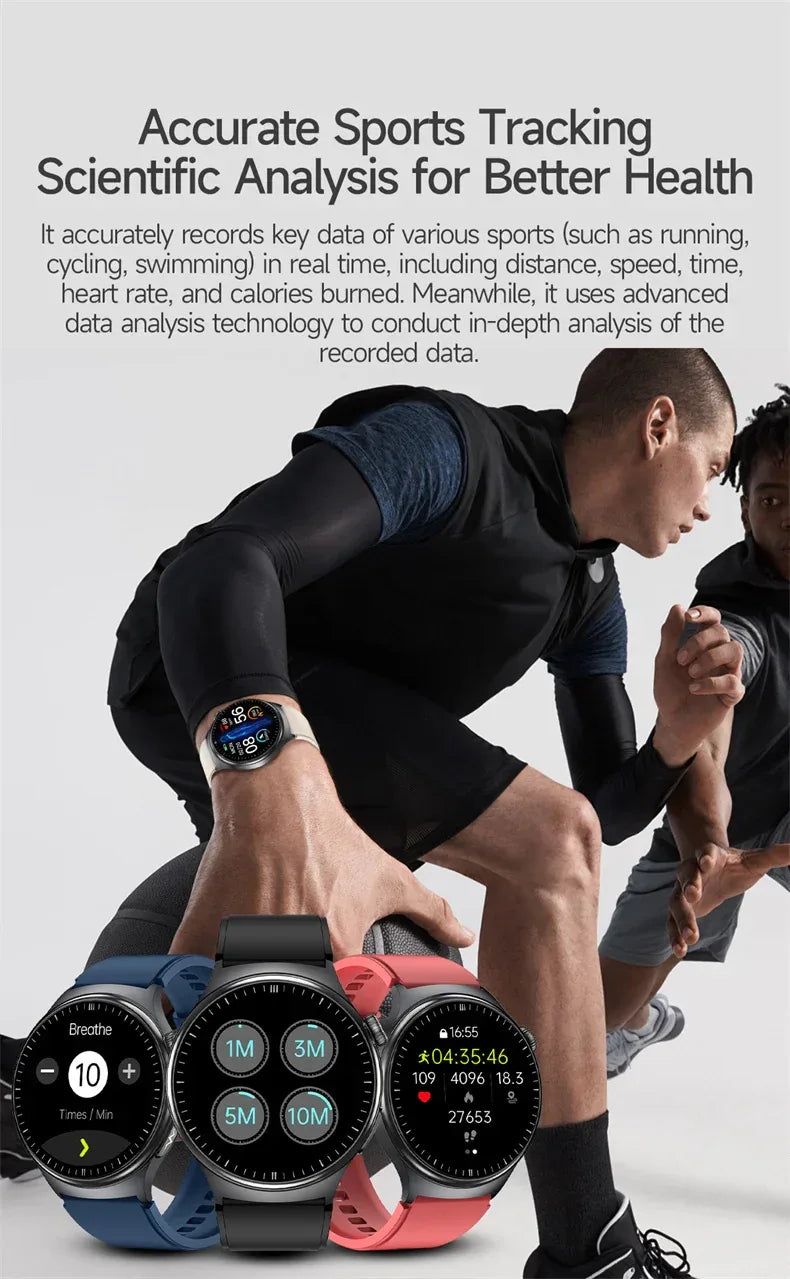 2026New Smart Watch Men Sport ECG Heart Rate Blood Pressure Health Diagnosis Uric acid Waterproof Smartwatches For Men women box - Wear444