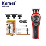 Kemei 999 Electric Hair Cut Machine Digital Display Hair Clipper Professional Cordless Precision Adjustment Trimmer Shaver Hair