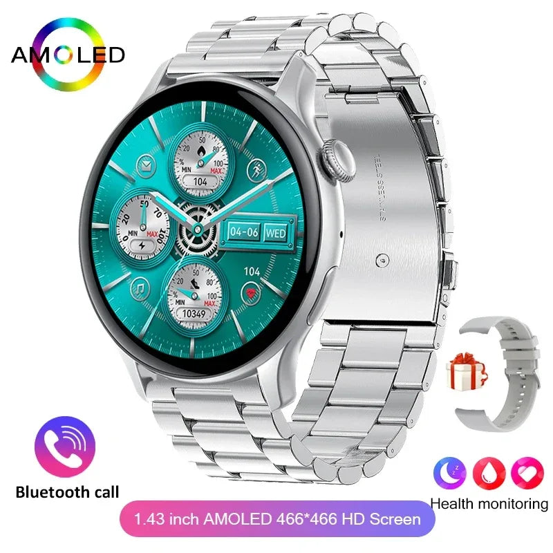 2026 New True AMOLED Smart Watch Ladies Screen Always Show Time 466*466 HD Health Tracker Voice Calling NFC Smartwatch Women - Wear444