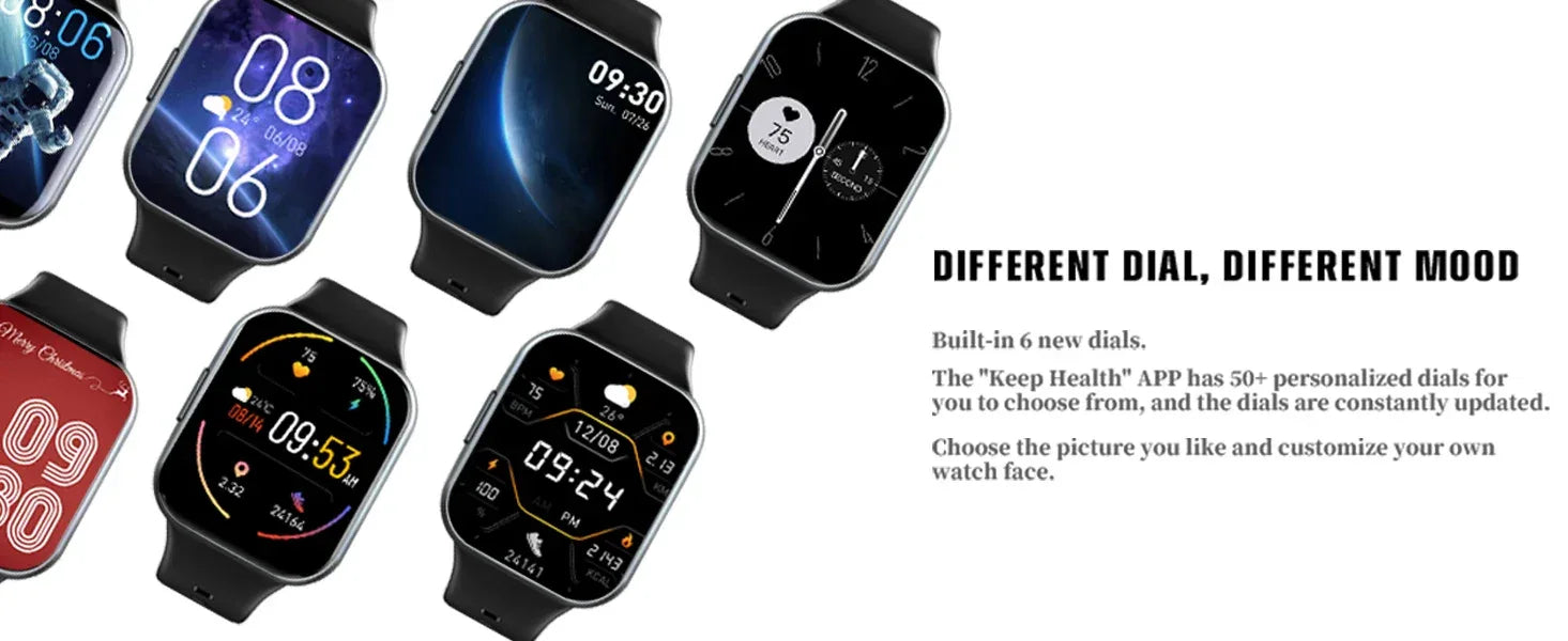 Q23 Smart Watch, Fitness Tracker Watch, 1.69'' Touch Smartwatch Fitness Watch with Pedometer/Sleep Monitor. - Wear444