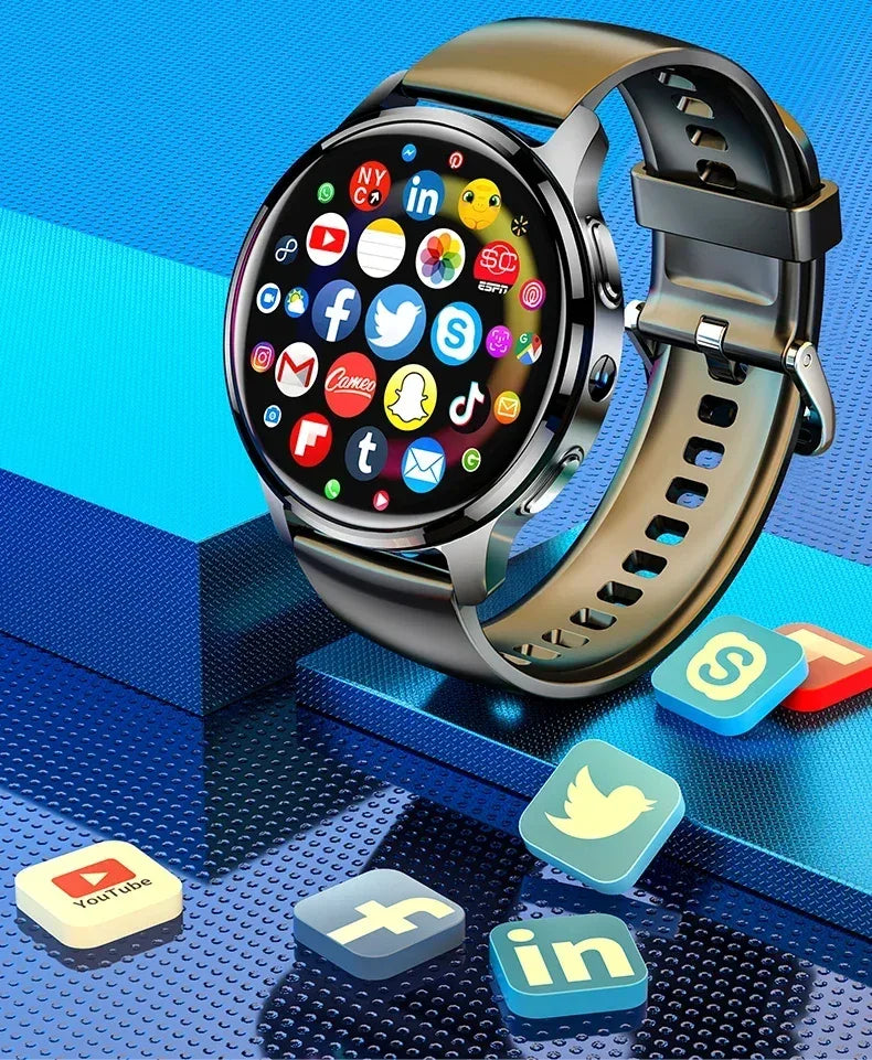 5G Android Smartwatch P68 With Rotary Camera GPS WIFI SIM Card 1.508 inch Amoled Screen 256GB Storage Waterproof Smart Watch Men - Wear444