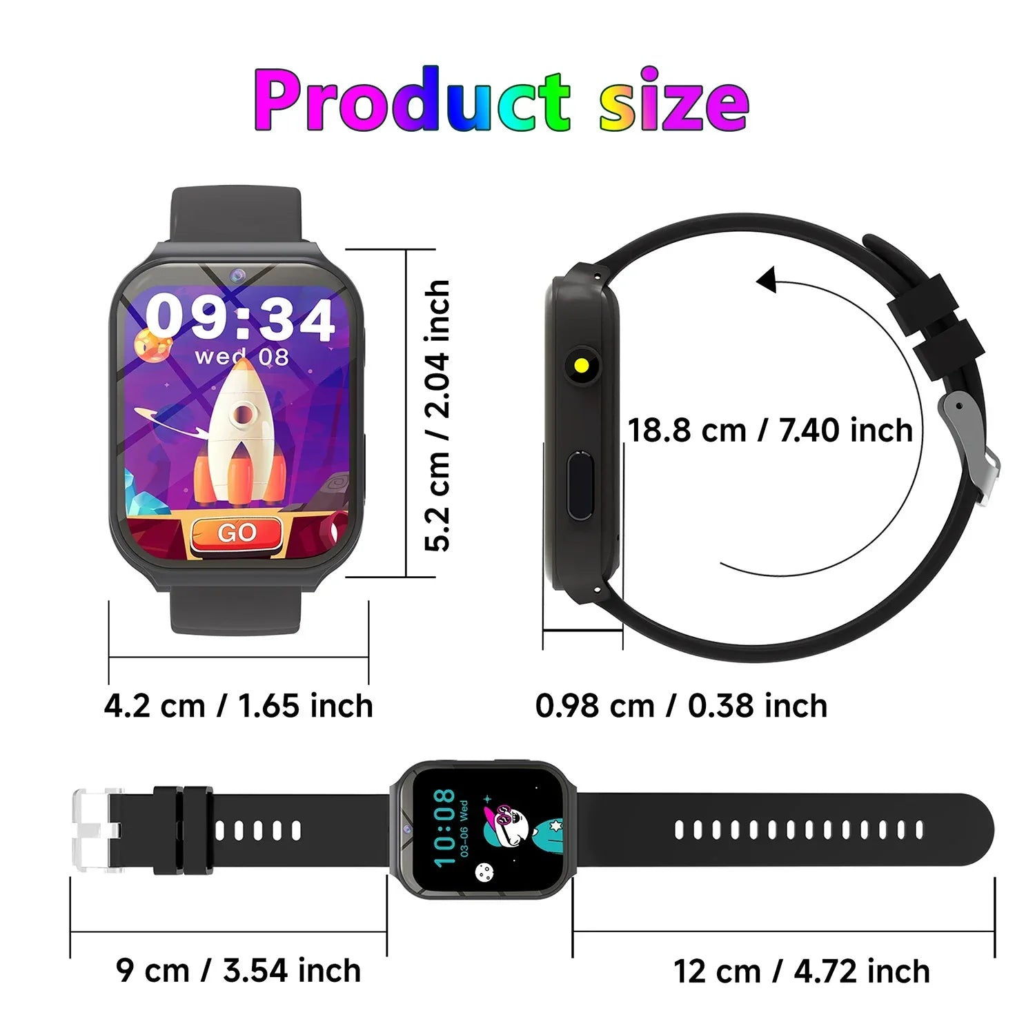 2025 New Smartwatch For Kids HD Camera Flashlight Study Partners Multi Games Calculator Children's Day Birthday Gift Boys Girls - Wear444