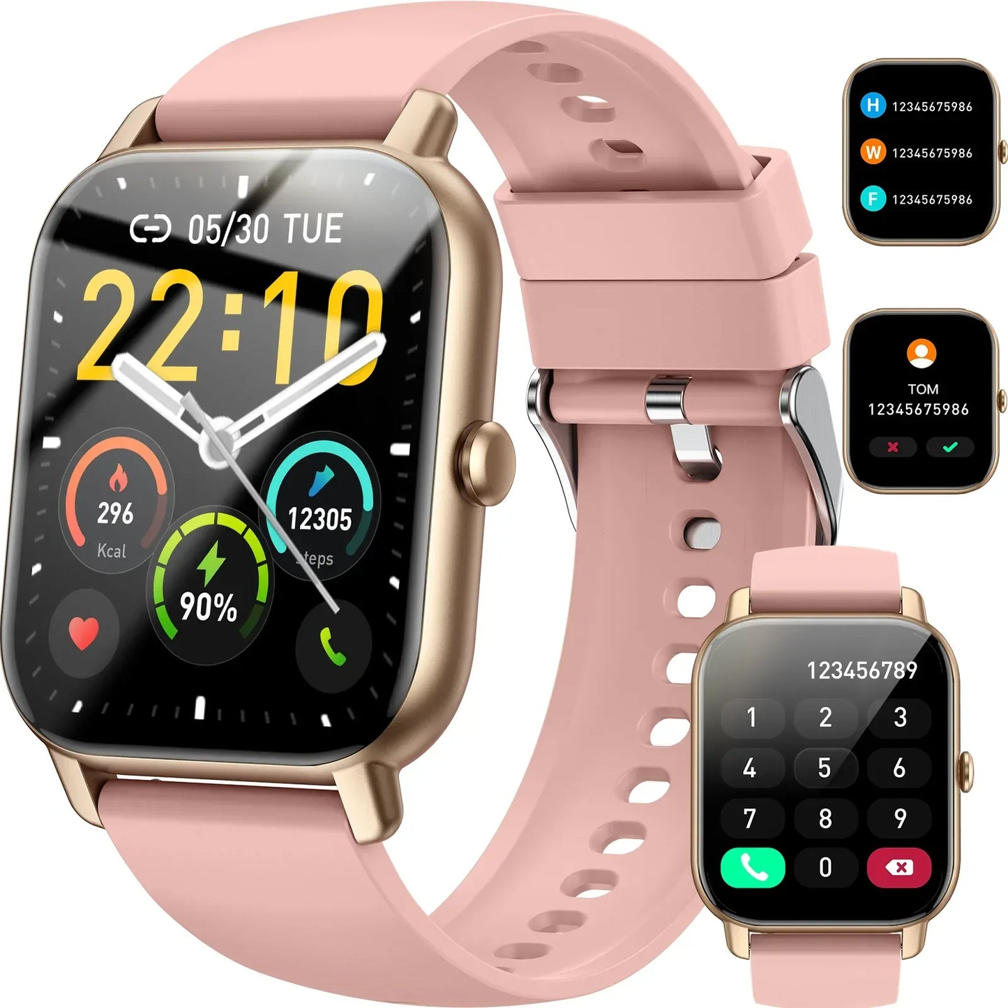 Smart Watch, 1.85" Smartwatch for IP68 Waterproof, 110+ Sport Modes, Fitness Activity Tracker, Heart Rate Sleep Monitor. - Wear444