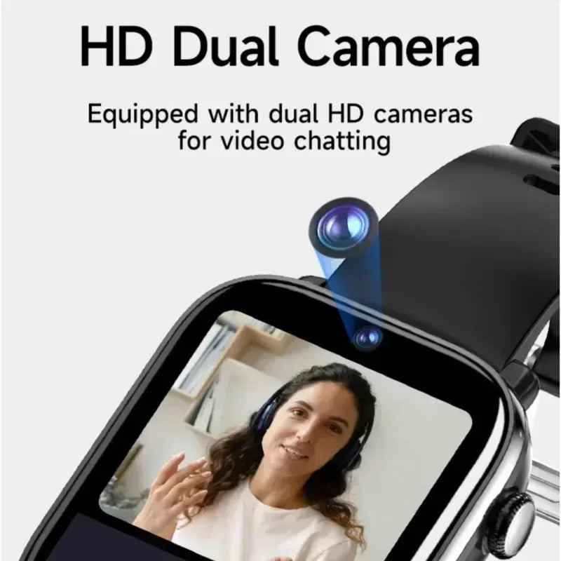 i1 Android Smartwatch with Full 4G/5G SIM Support, HD Camera, GPS, NFC, and Google Play Store，Sport Design for Men Women - Wear444