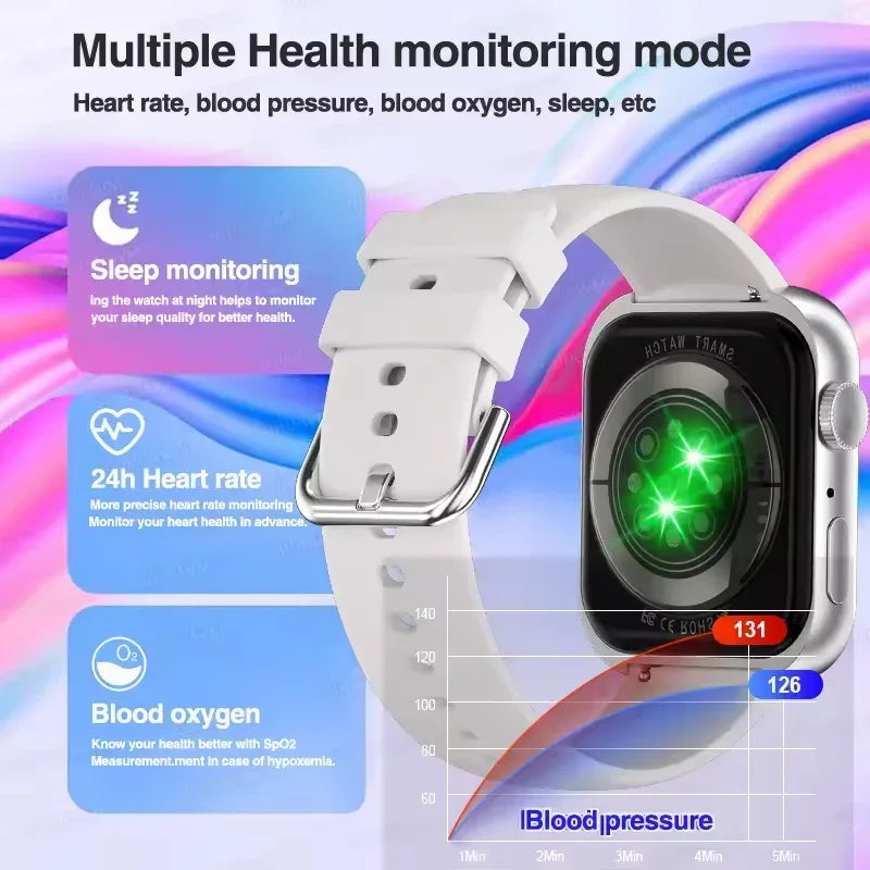 2026 Fit 3 Series 11 Smart Watch 1.83" AMOLED Screen Health Monitoring GPS Track HD Talk Sports Women Waterproof Watches For IOS - Wear444