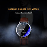 Men's Watches Top Brand Fashion Casual Men Quartz Wristwatches Leather Belt Simple Business Mens Watch Reloj Hombre Kol Saati
