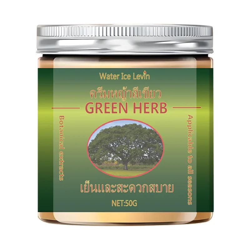 Herbal Body Cream, Care Cream Containing Glycerin and Mint Extract, Suitable for All Skin Types of Moisturizing Massage Cream, Fresh Smell