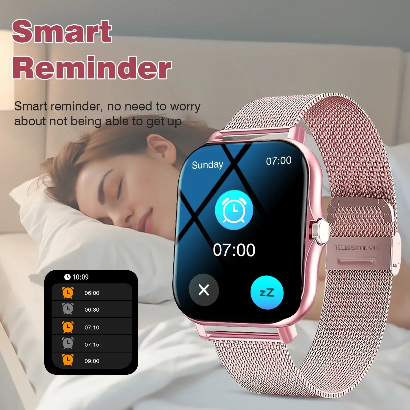 Smartwatch, phone answering/calling, multi-sport mode, message reminder view, suitable for men/women - Wear444