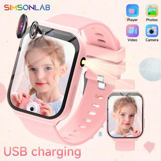 2025 New Smartwatch For Kids HD Camera Flashlight Study Partners Multi Games Calculator Children's Day Birthday Gift Boys Girls - Wear444