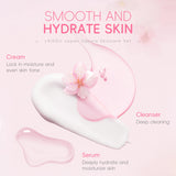 4pcs sakura skincare set mild non-irritating nourishing moisturizing cleanser serum eye cream face cream set