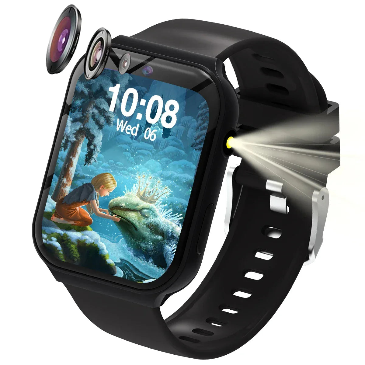 2025 New Smartwatch For Kids HD Camera Flashlight Study Partners Multi Games Calculator Children's Day Birthday Gift Boys Girls - Wear444