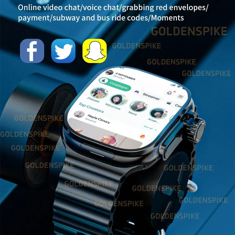 Curved Display S10 Ultra 3 Smartwatch JC02 Pro Smart Watch With 190° Rotary Camera NFC GPS WIFI Compass 2.26inch Amoled Screen - Wear444